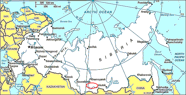 Landkarte von Russland
